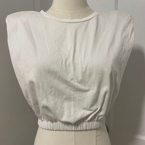 Zara White Crop Top S